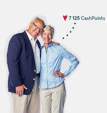 Image of an elderly couple earning CashPoints