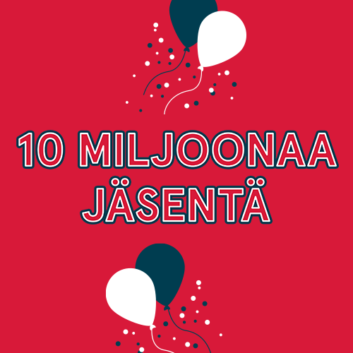10 miljoonaa jäsentä